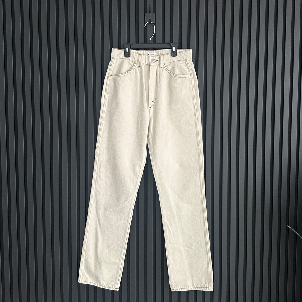 Beige/Off White Redone Jeans